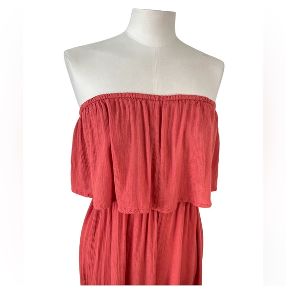 Elan Coral Orange Beach Strapless Jumpsuit size M - Picture 8 of 13